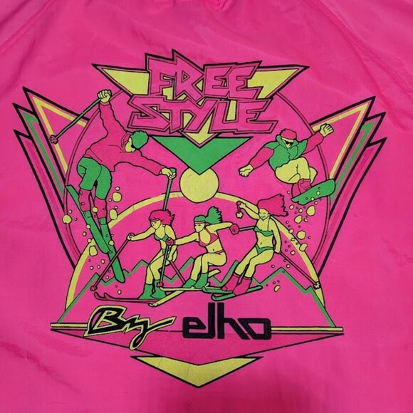 Vintage 90's Freestyle by Elho Neon Pink Windbreaker Pullover Size XL - Picture 1 of 13